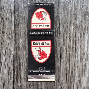 Red Bull Inn Matchbook Cover Pittsburgh PA Red Black Vintage Restaurant Ephemera